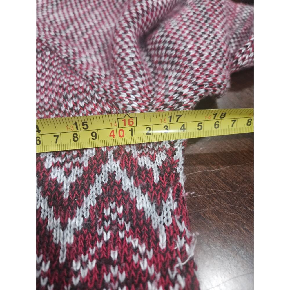 Faded Glory Burgundy Aztec Chevron Marled Knit Longline Sweater Women’s M 2010's - Picture 4 of 6